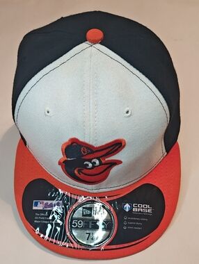 New Era Baltimore Orioles Fitted Cap - Black, White, Orange